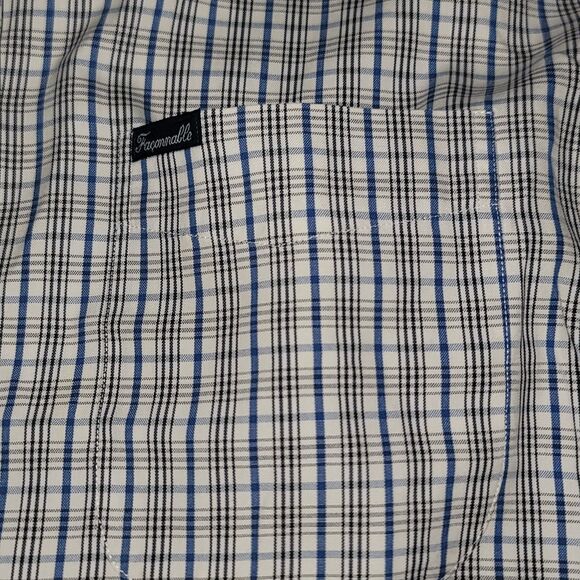 RARE FACONNABLE Albert Goldberg France Mens Dress Button Up Casual Plaid Shirt S - Picture 12 of 16